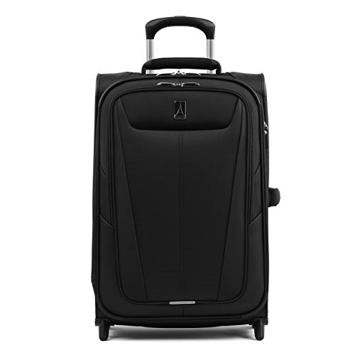 Travelpro Maxlite 5-Softside Lightweight Expandable Upright Luggage, Black, Carry-On 22-Inch