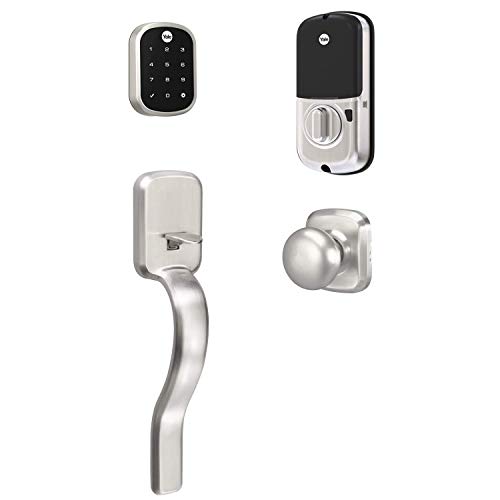 Yale Security B-YRD256-ZW-RX-619 Yale Assure Lock SL with Z-Wave with Ridgefield Works with Ring Alarm, Smartthings, and Wink Smart Touchscreen Deadbolt with Matching Handleset, Satin Nickel