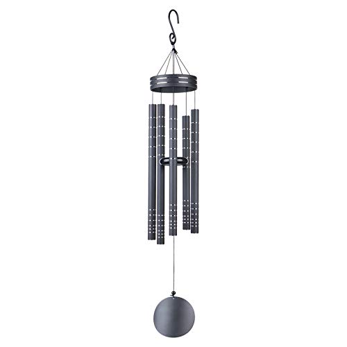 MUMTOP Wind Chimes Outdoor Large Deep Tone 40 Inch Musically Tuned Wind Chimes for Indoor Outdoor and Garden Decor (Black)