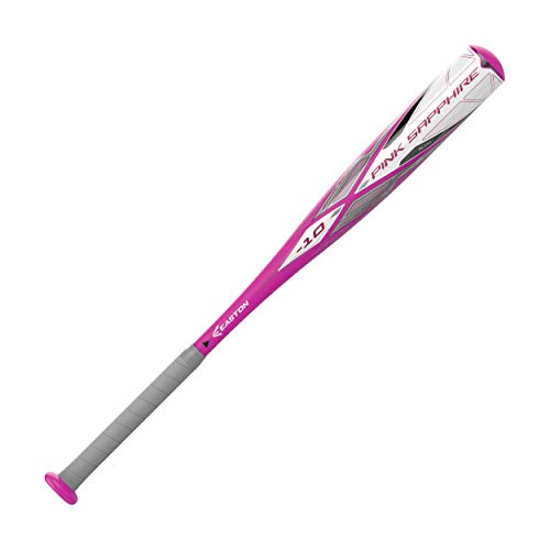 EASTON PINK SAPPHIRE -10 Girls / Youth Fastpitch Softball Bat | 2020 | 1 Piece Aluminum | ALX50 Military Grade Aluminum | Ultra Thin Handle | Comfort Grip | Approved All Fields