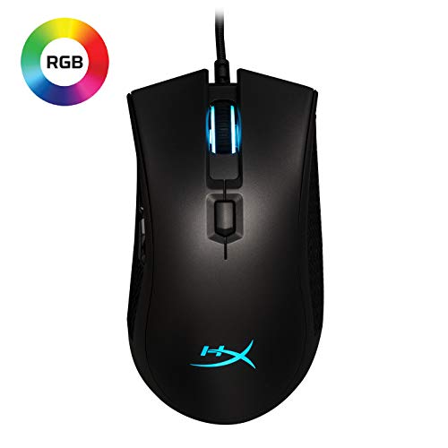 HyperX Pulsefire FPS Pro - Gaming Mouse, Software Controlled RGB Light Effects & Macro Customization, Pixart 3389 Sensor Up to 16, 000Dpi, 6 Programmable Buttons, Mouse Weight 95G (HX-MC003B)