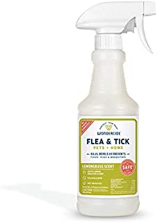 Wondercide - Flea, Tick and Mosquito Spray for Dogs, Cats, and Home - Flea and Tick Killer, Control, Prevention, Treatment - with Natural Essential Oils - Pet and Family Safe  Lemongrass 16 oz