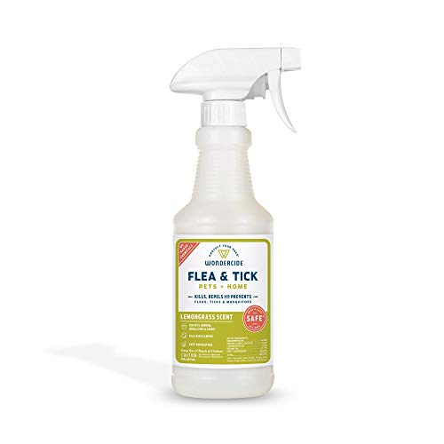 Wondercide - Flea, Tick and Mosquito Spray for Dogs, Cats, and Home - Flea and Tick Killer, Control, Prevention, Treatment - with Natural Essential Oils - Pet and Family Safe  Lemongrass 16 oz