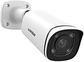 H.VIEW 4K (8MP) 5× Optical Zoom Outdoor Security Camera, 3840x2160, Audio, H.265, 100ft Night Vision, IP67 Waterproof IP Bullet PoE Camera