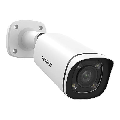 H.VIEW 4K (8MP) 5× Optical Zoom Outdoor Security Camera, 3840x2160, Audio, H.265, 100ft Night Vision, IP67 Waterproof IP Bullet PoE Camera