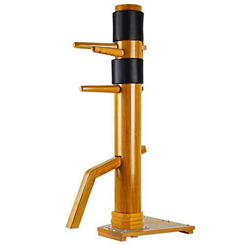 Geniqua Walnut Wing Chun Wood Target Base Training Dummy IP Man Martial Arts Traditional