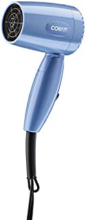 Conair 1600 Watt Compact Hair Dryer with Folding Handle, Dual Voltage Travel Dryer