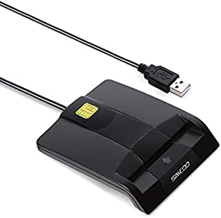 saicoo DOD Military USB Common Access CAC Smart Card Reader, Compatible with Mac Os, Win (Horizontal Version)