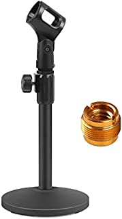 InnoGear Desktop Microphone Stand, Upgraded Adjustable Table Mic Stand with Mic Clip and 5/8