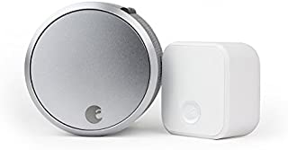 August Smart Lock Pro (3rd Gen) + Connect Hub - Zwave, HomeKit & Alexa Compatible - Silver