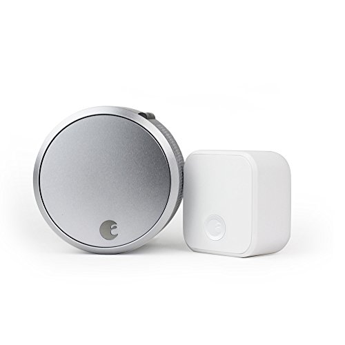 August Smart Lock Pro (3rd Gen) + Connect Hub - Zwave, HomeKit & Alexa Compatible - Silver