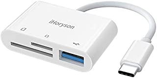 USB C to SD Card Reader, iHoryson USB 3.0 Type C Micro SD Memory Card Reader Adapter for Camera, MacBook Pro/MacBook Air/iMac/iPad Pro 2020, ChromeBook, Galaxy S20/ S10/S9, and More USB C Devices