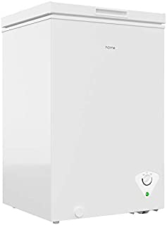 hOmeLabs 3.5 Cubic Feet Chest Freezer - Top Door Deep Freezer with Manual Defrost and Easy Access Defrost Drain - Home and Office Food Storage with Removable Shelf Basket and Adjustable Thermostat