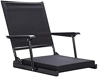 Portable Stadium Seat for Bleachers or Benches, Adjustable Positions, Comfort Seats with Extra Thick Padded Cushion, Back and Armrest Support