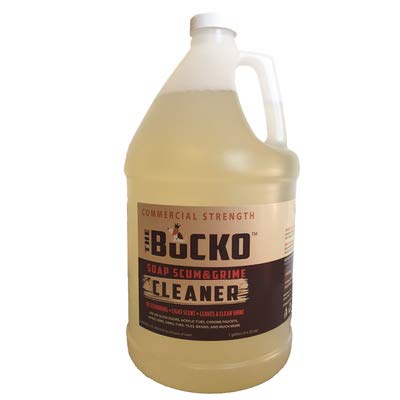 The Bucko Soap Scum and Grime Cleaner - Non-Toxic Soap Scum Remover Gallon (128 oz) |Grime Remover for Bathtubs, Showers, Glass Shower Doors | Multi-Purpose Cleaner Leaves a Beautiful Shine