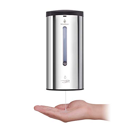 Wisewater Touchless Soap Dispenser Wall Mounted, Automatic Soap Dispenser with Infrared Motion Sensor, Hand-Free Soap Dispenser for Hospital and Other Public Area, Large Capacity 700ml