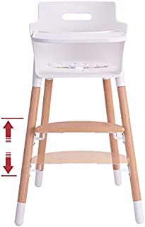 Tiny Dreny Wooden Baby High Chair | High Chair for Babies and Toddlers | 3-in-1 Baby High Chair Grows up with Family | Highchair with Adjustable Footrest and Removable Tray