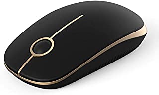 Jelly Comb 2.4G Slim Wireless Mouse with Nano Receiver MS001 (Black and Gold)