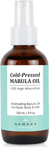 Marula Oil 100% Pure Virgin (4 oz Large) Cold Pressed Unrefined Moisturizer for Face, Skin, Hair and Nail