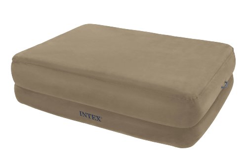 Intex Queen Foam Top Rising Comfort Raised Airbed Set