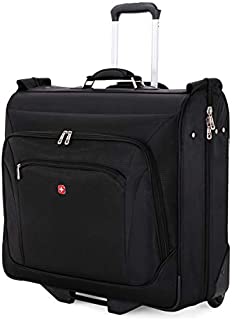 SWISSGEAR Full-Sized Effortless Folding Wheeled Garment Bag | Rolling Travel Luggage | Men's and Women's - Black