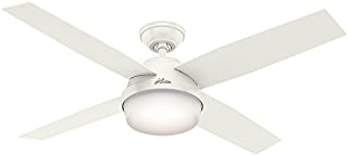 Hunter Dempsey Indoor / Outdoor Ceiling Fan with LED Light and Remote Control, 52