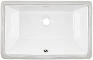 1181CBW 18-in x 11-in White Rectangular Porcelain Undermount Bathroom Sink