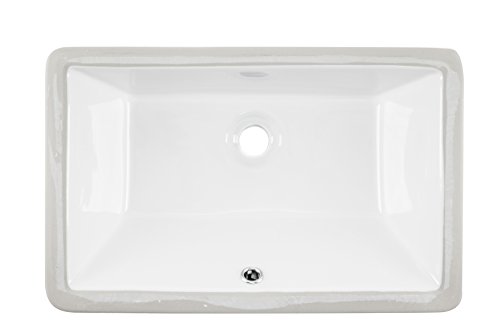 1181CBW 18-in x 11-in White Rectangular Porcelain Undermount Bathroom Sink