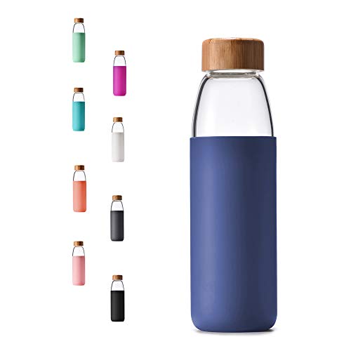 Veegoal 18 Oz Borosilicate Glass Water Bottle