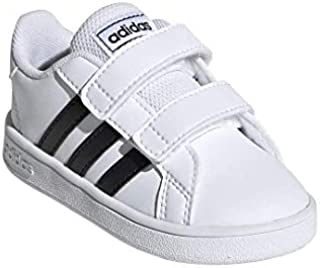 adidas Baby Grand Court Sneaker, Black/White, 8K M US Toddler