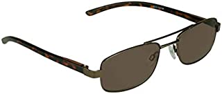 proSPORT Pilot Square Aviator Reading Glasses Tinted Full Lens Sun Readers (Brown, 1.25)