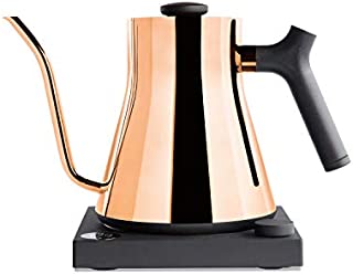 Stagg EKG Electric Pour-Over Kettle For Coffee And Tea, Polished Copper, Variable Temperature Control, 1200 Watt Quick Heating, Built-in Brew Stopwatch