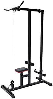 gofh Home Gym Body LAT Machine,Pull Down Machine Low Bar Cable Fitness Training Weigh Tension Machine Home Fitness Equipment Black