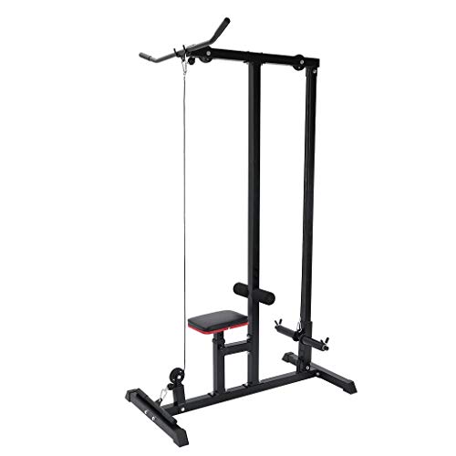 gofh Home Gym Body LAT Machine,Pull Down Machine Low Bar Cable Fitness Training Weigh Tension Machine Home Fitness Equipment Black