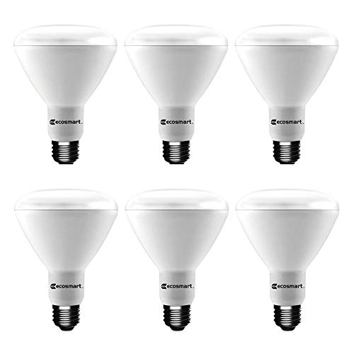 Ecosmart Daylight LED BR30 Dimmable Flood Bulb, 65W Replacement, 9 Watt, 685 Lumens - 5000K - Indoor/Outdoor Rated (6-Pack)