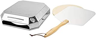 only fire Universal Stainless Steel Pizza Oven Kit Fits for Most Gas Grilll - Set of 4 Professional Pizza Baking Tools Including Pizza Chamber, 14