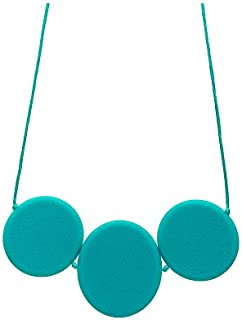 Chunky Silicone Zen Stone Teething Necklace for Babies and Mum to wear | Safety Clasp | No Small Beads |Save Your Hair | Breastfeeding | Nursing | Teething | Babywearing | Non- Toxic | Washable |Teal