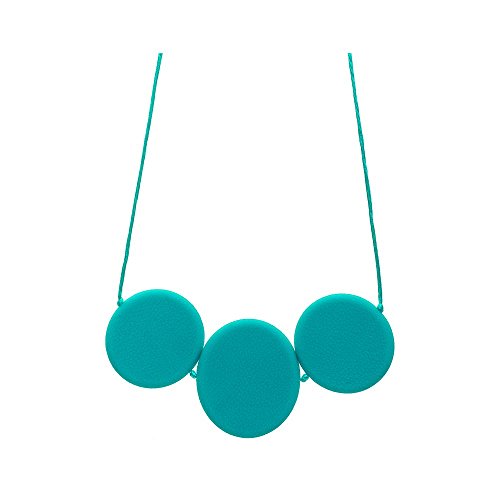 Chunky Silicone Zen Stone Teething Necklace for Babies and Mum to wear | Safety Clasp | No Small Beads |Save Your Hair | Breastfeeding | Nursing | Teething | Babywearing | Non- Toxic | Washable |Teal