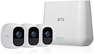 Arlo Pro 2 - Wireless Home Security Camera System with Siren | Rechargeable, Night vision, Indoor/Outdoor, 1080p, 2-Way Audio, Wall Mount | Cloud Storage Included | 3 camera kit (VMS4330P)