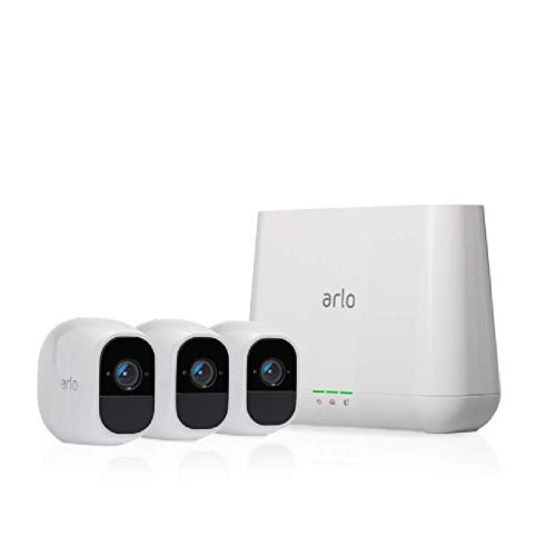 Arlo Pro 2 - Wireless Home Security Camera System with Siren | Rechargeable, Night vision, Indoor/Outdoor, 1080p, 2-Way Audio, Wall Mount | Cloud Storage Included | 3 camera kit (VMS4330P)