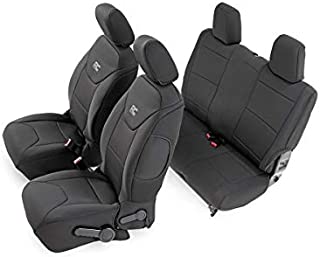 Rough Country Neoprene Seat Covers (fits) 2013-2018 Jeep Wrangler JK | 2DR | 1st/2nd Row | Water Resistant | 91007