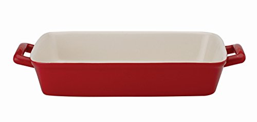 Mrs. Andersons Baking Oblong Rectangular Baking Dish Roasting Lasagna Pan, Ceramic, Rose, 13-Inches x 9-Inches x 2.5-Inches