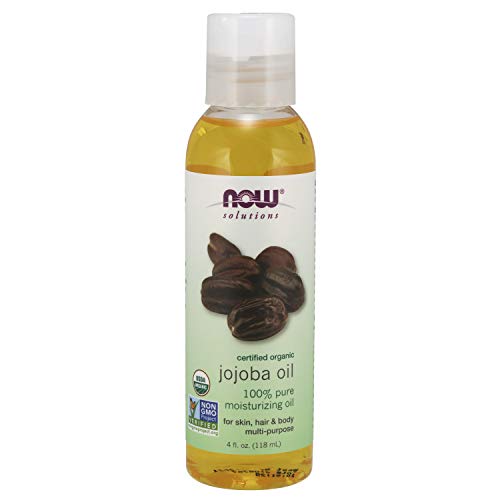 Now Solutions, Organic Jojoba Oil, Moisturizing Multi-Purpose Oil for Face, Hair and Body, 4 Fl Oz