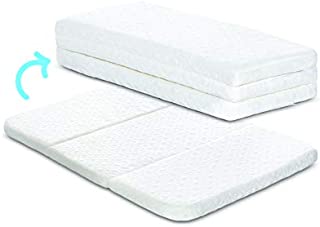 Milliard Tri-Fold Pack N' Play Mattress Topper - Plus Free Bonus Carry Case