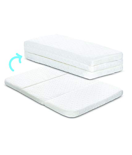 Milliard Tri-Fold Pack N' Play Mattress Topper - Plus Free Bonus Carry Case