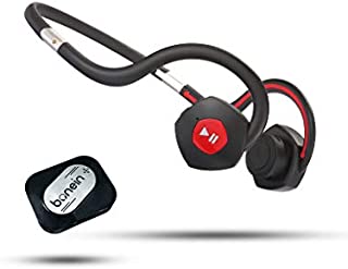 Bonein Hearing aid Wireless TV Headphones, Listening headsets for Hard of Hearing Seniors, with 2.4G Transmitter Sound Amplifier (Black with Transmitter)