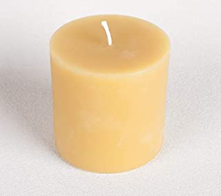 3 x 3 Handmade 100% Pure Beeswax Round Pillar Candle 100% Cotton Wick