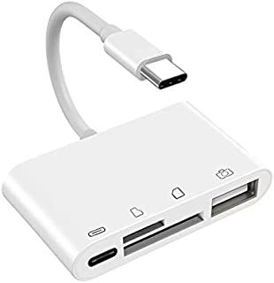 USB C SD Card Reader, USB to USB C Camera Reader Adapter