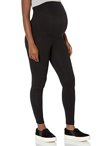 Motherhood Maternity Women's Maternity Essential Stretch Full Length Secret Fit Belly Leggings, Black, Small