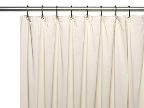 Hotel Collection Heavy Duty Mold & Mildew Resistant Premium PEVA Shower Curtain Liner with Rust Proof Metal Grommets - Assorted Colors (Ivory/Beige)